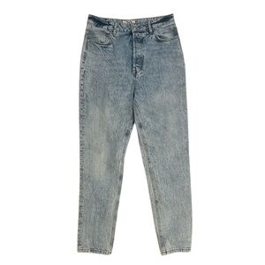 Free People We The Free High Rise Acid Wash Straight Leg Jeans 29 Vintage 90s